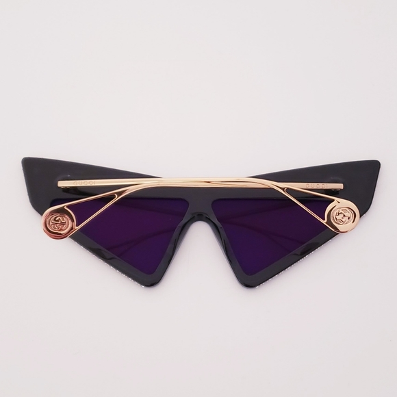 GUCCI Hollywood Forever Black Brown Mask Sunglasses NEW AUTHENTIC main image 7